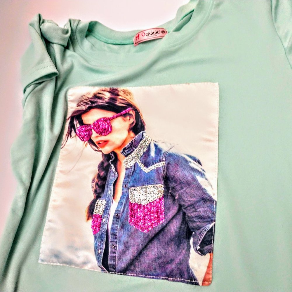 Teen Embellished Shirt Shiny Unique